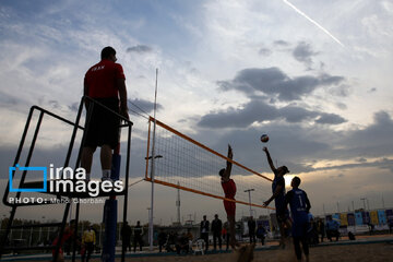 Beach volleyball games of national premier league in northeast Iran