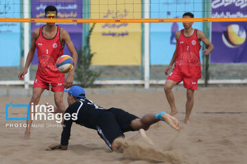 Beach volleyball games of national premier league in northeast Iran