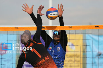 Beach volleyball games of national premier league in northeast Iran