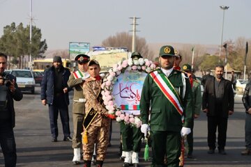 استقبال از شهید گمنام با تشریفات نظامی در مراغه