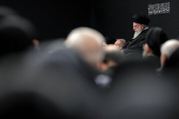 Leader attends 3rd night of martyrdom anniv. ceremony of Hazrat Fatemeh