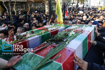 Iranians bid farewell to 300 anonymous martyrs across Iran