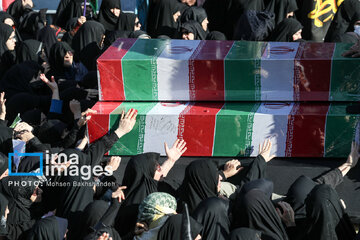 Iranians bid farewell to 300 anonymous martyrs across Iran