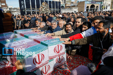 Iranians bid farewell to 300 anonymous martyrs across Iran