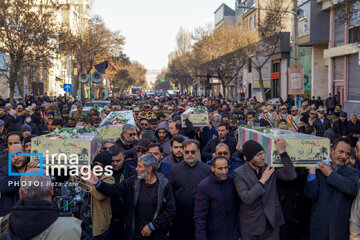 Iranians bid farewell to 300 anonymous martyrs across Iran