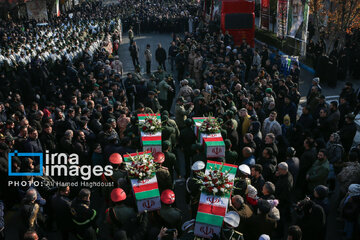 Iranians bid farewell to 300 anonymous martyrs across Iran