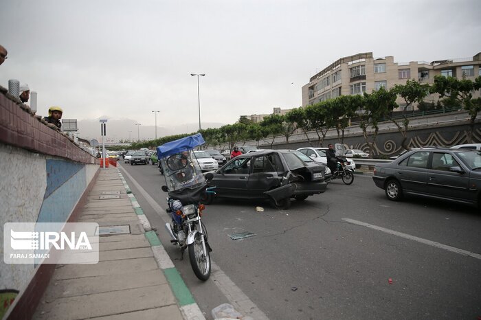 امسال ۱۱۴۴ فقره تصادف زنجیره‌ای در پایتخت رخ داد