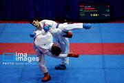 Karatekas competing at Iran's Super League