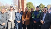 قهرمان کشتی بین المللی "سومو" در زادگاهش تایباد مورد استقبال قرار گرفت