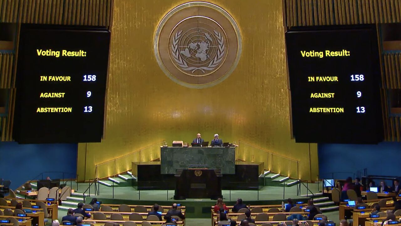 Zustimmung zur Resolution der UN-Generalversammlung gegen Israel