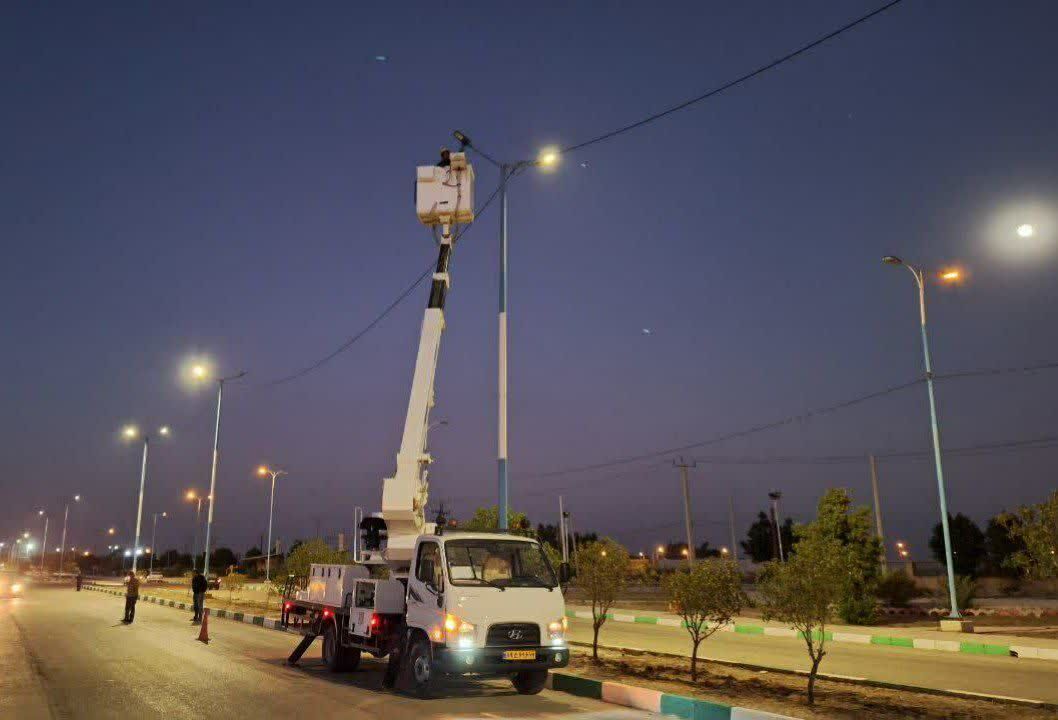 رزمایش سراسری اصلاح و تعدیل روشنایی در استان خوزستان برگزار شد