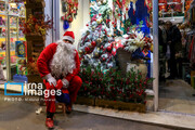 Shopping Christmas decorations in Tehran