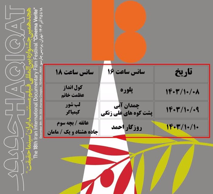 اکران فیلم های جشنواره حقیقت در کرمانشاه آغاز شد+جدول اکران فیلم ها