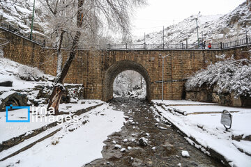 Snow makes up different areas in Hamedan, western Iran