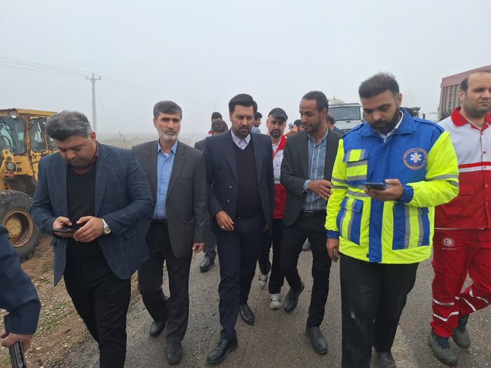 تصادف زنجیرهای ۱۵ خودرو در جاده شوش اهواز