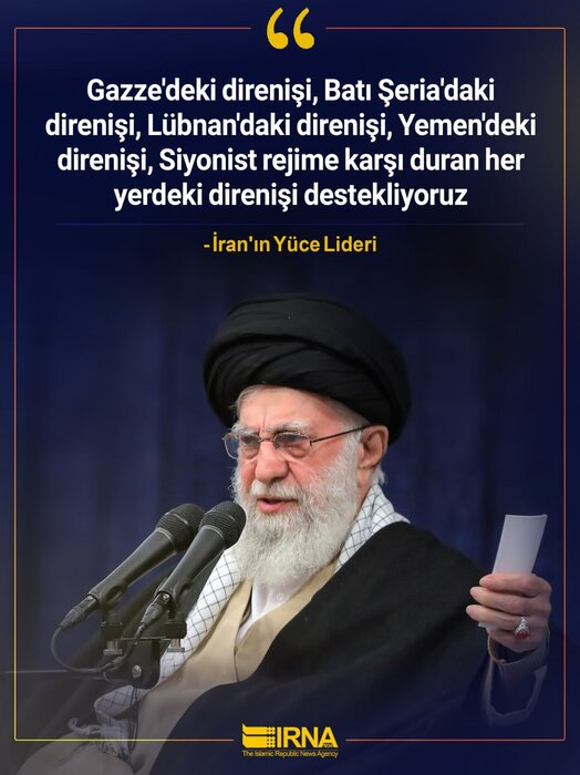 İran Lideri: Filistin'i, Lübnan'ı, Yemen'i destekliyoruz