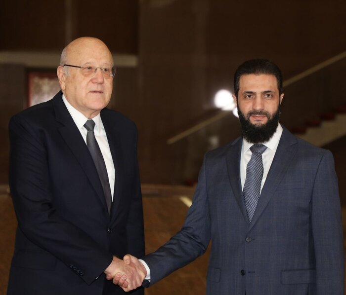 دیدار نخستوزیر لبنان با الجولانی در دمشق