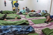 اسکان افراد بی‌خانمان در مصلای «ملک‌شهر» اصفهان