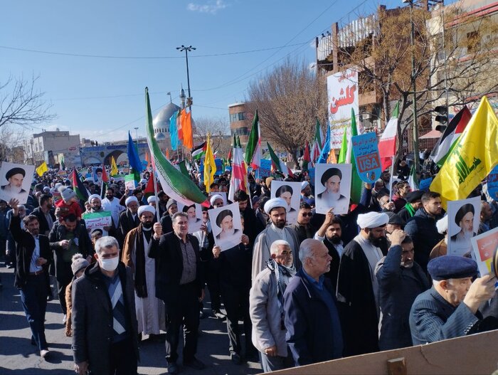 راهپیمایی نصر و جشن پیروزی مقاومت فلسطین در قم برگزار شد+فیلم