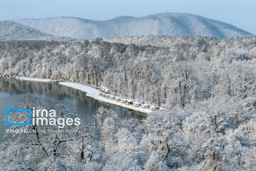 Snow whitens Iranian northern province of Mazandaran