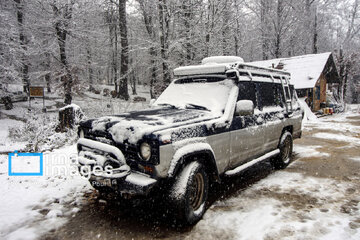 Snow whitens Iranian northern province of Mazandaran