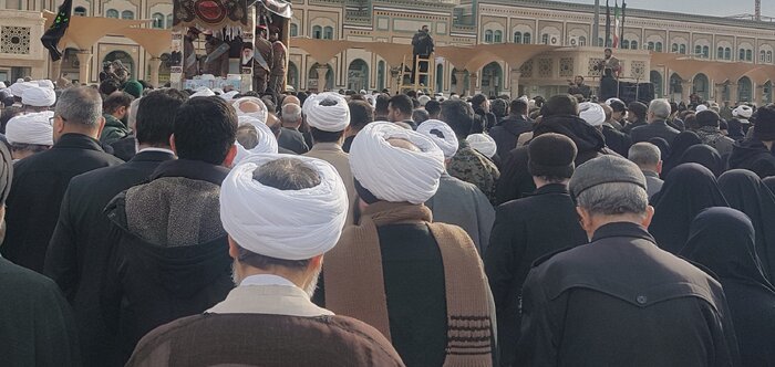 پیکر شهیدان رازینی و مقیسه در حرم حضرت معصومه به خاک سپرده شد