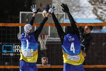 Iran's National Snow Volleyball Tournament