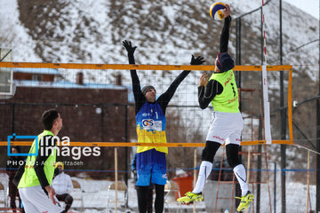 Iran's National Snow Volleyball Tournament