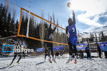 Iran's National Snow Volleyball Tournament