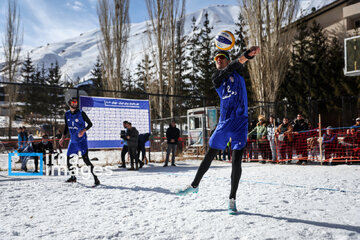 Iran's National Snow Volleyball Tournament