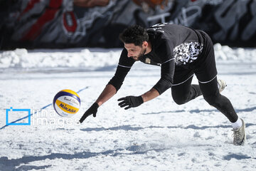 Iran's National Snow Volleyball Tournament