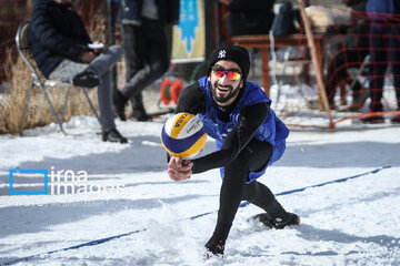 Iran's National Snow Volleyball Tournament