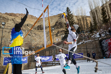 Iran's National Snow Volleyball Tournament