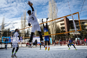 Iran's National Snow Volleyball Tournament