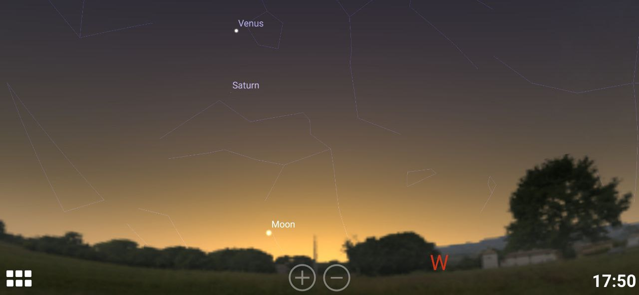 دلبری هلال ماه شعبان و شبنشینی اجرام سماوی در آسمان