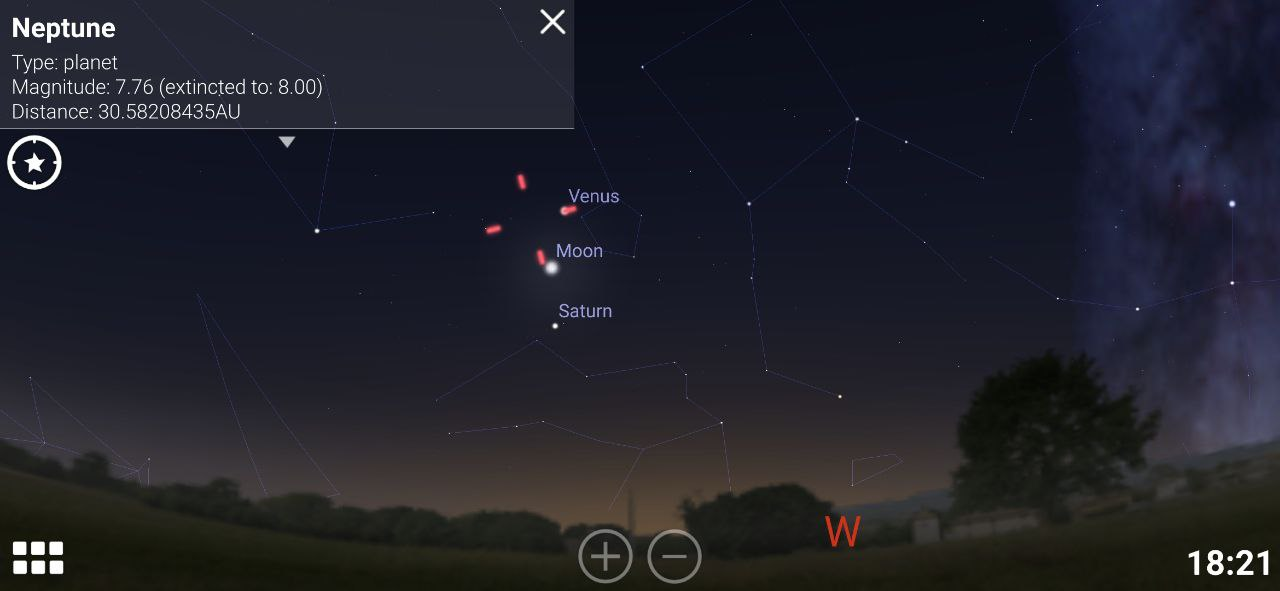 دلبری هلال ماه شعبان و شبنشینی اجرام سماوی در آسمان