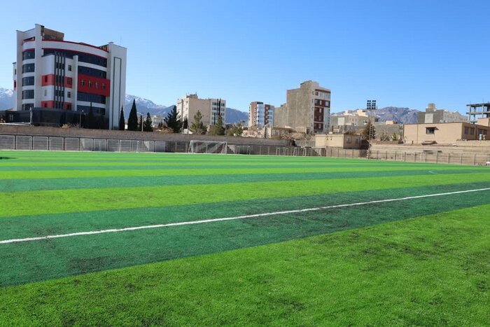 زمین چمن مصنوعی خانم الانبیا بیرجند افتتاح شد