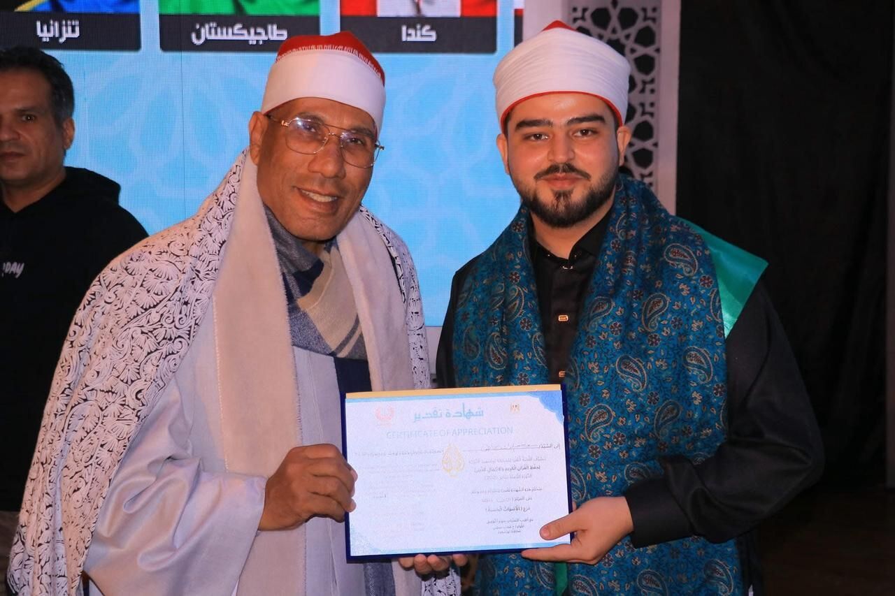 قاری افغانستان در مسابقات بین‌المللی قرآن کریم مصر مقام دوم را کسب کرد