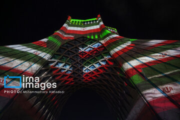 Lighting show around Azadi Tower to mark Revolution anniversary
