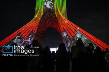Lighting show around Azadi Tower to mark Revolution anniversary