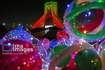 Lighting show around Azadi Tower to mark Revolution anniversary