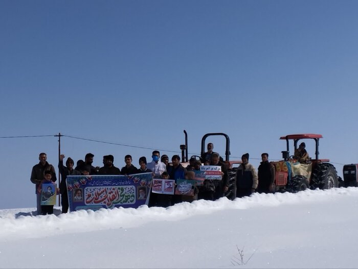بازتاب گسترده جشن ۲۲ بهمن در روستای ۲۷۷ نفری «باروت آغاجی» چاراویماق