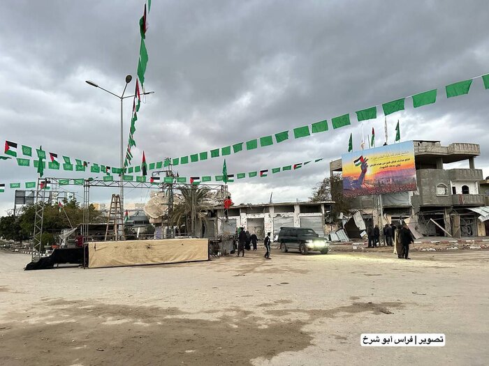 تدارک و آماده سازی تبادل اسرای اسرائیلی و فلسطینی در رفح +عکس