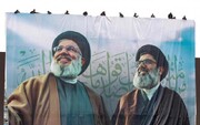 حشود جماهيريه لبنانية و وفود من دول مختلفة تشارك في مراسم تشییع الشهید حسن نصرالله