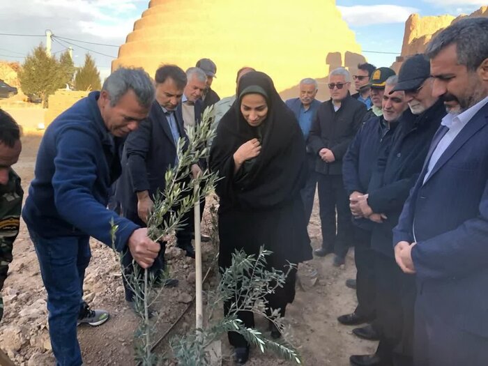 پویش درختکاری با حضور چهره ماندگار ملی در روستاهای بخش مرکزی گرمسار