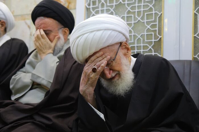 پیکر برادر آیت‌الله نوری همدانی در حرم مطهر حضرت معصومه (س) آرام گرفت