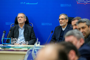 President Pezeshkian visits IRNA