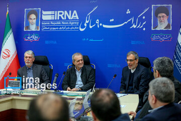 President Pezeshkian visits IRNA
