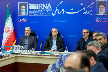 President Pezeshkian visits IRNA