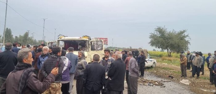 تصادف مینی بوس و وانت در جاده شوش به دزفول یک کشته و ۱۸ مصدوم داشت